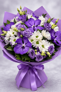 Авторский букет "Фиолетовый вельвет" — фото 2